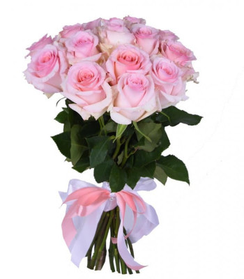 Букет из 15 розовых  роз